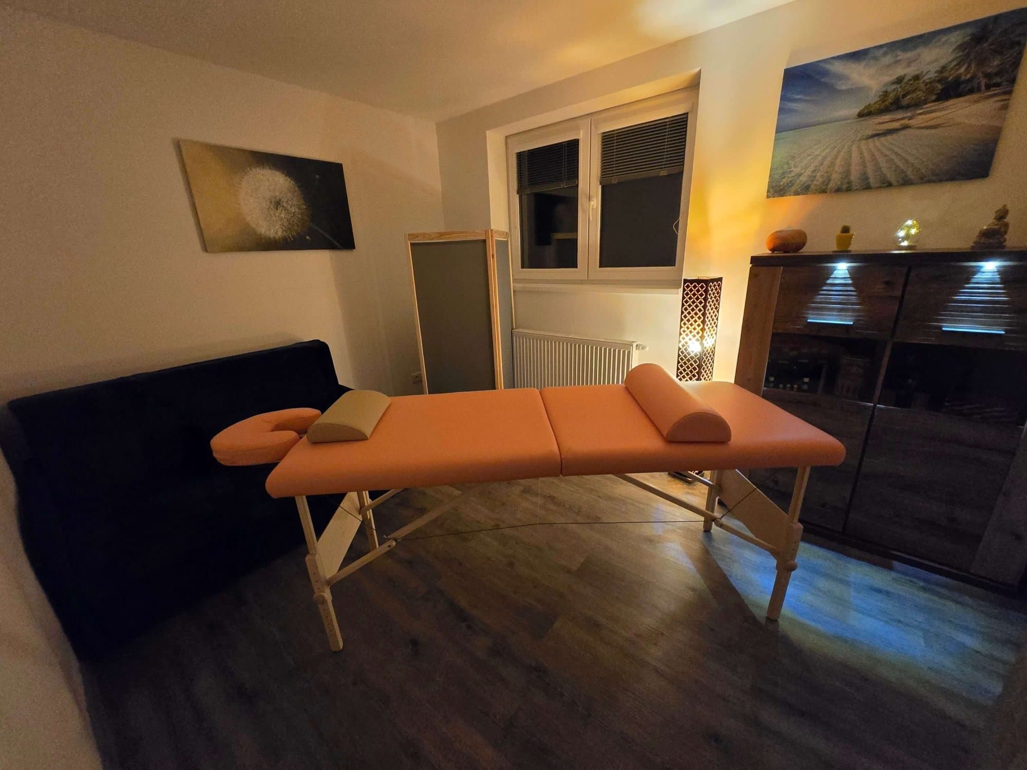 Masérské studio s lehátkem