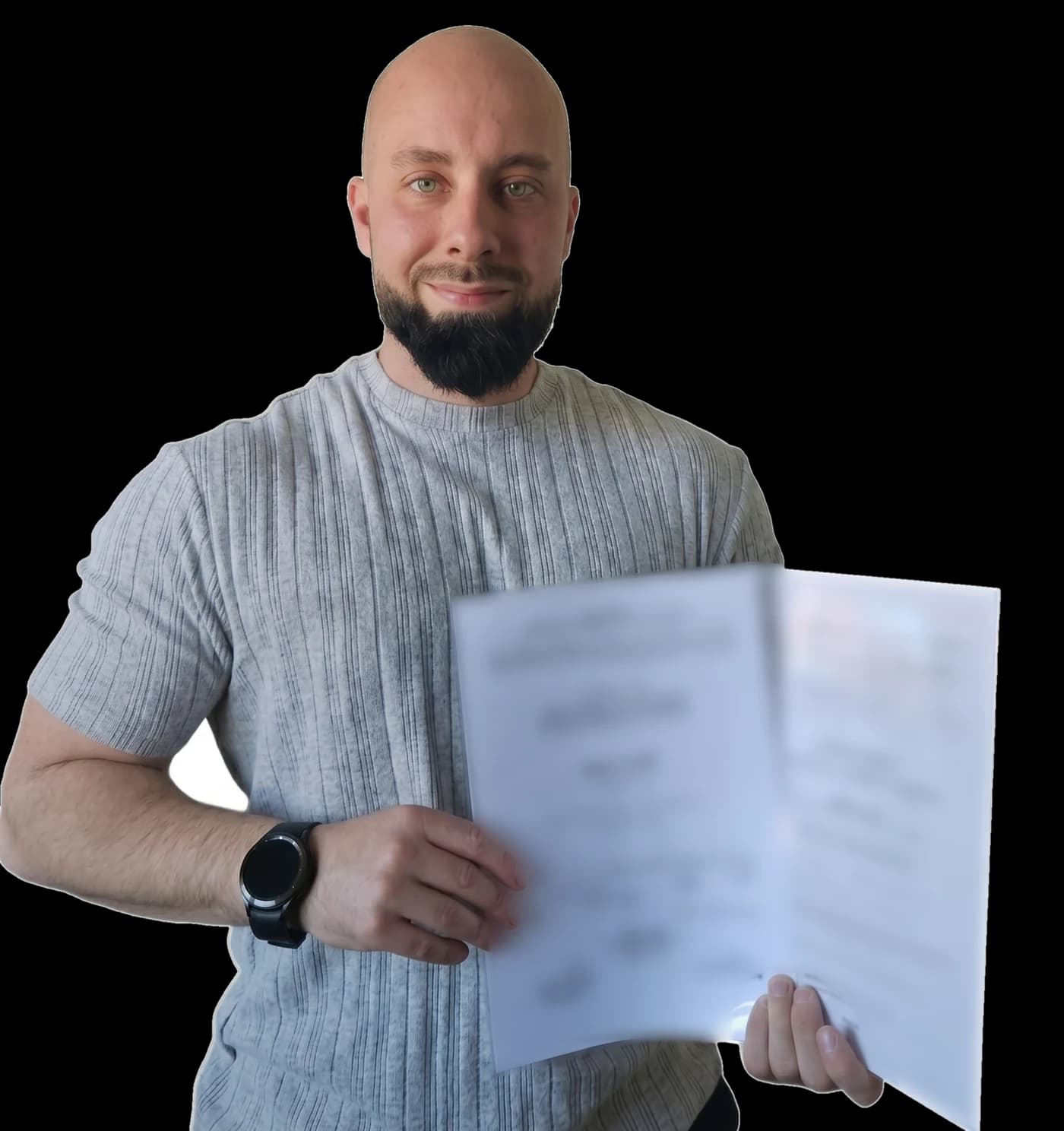 Tibor Szabó s certifikátem sportovního maséra